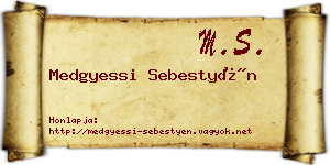 Medgyessi Sebestyén névjegykártya